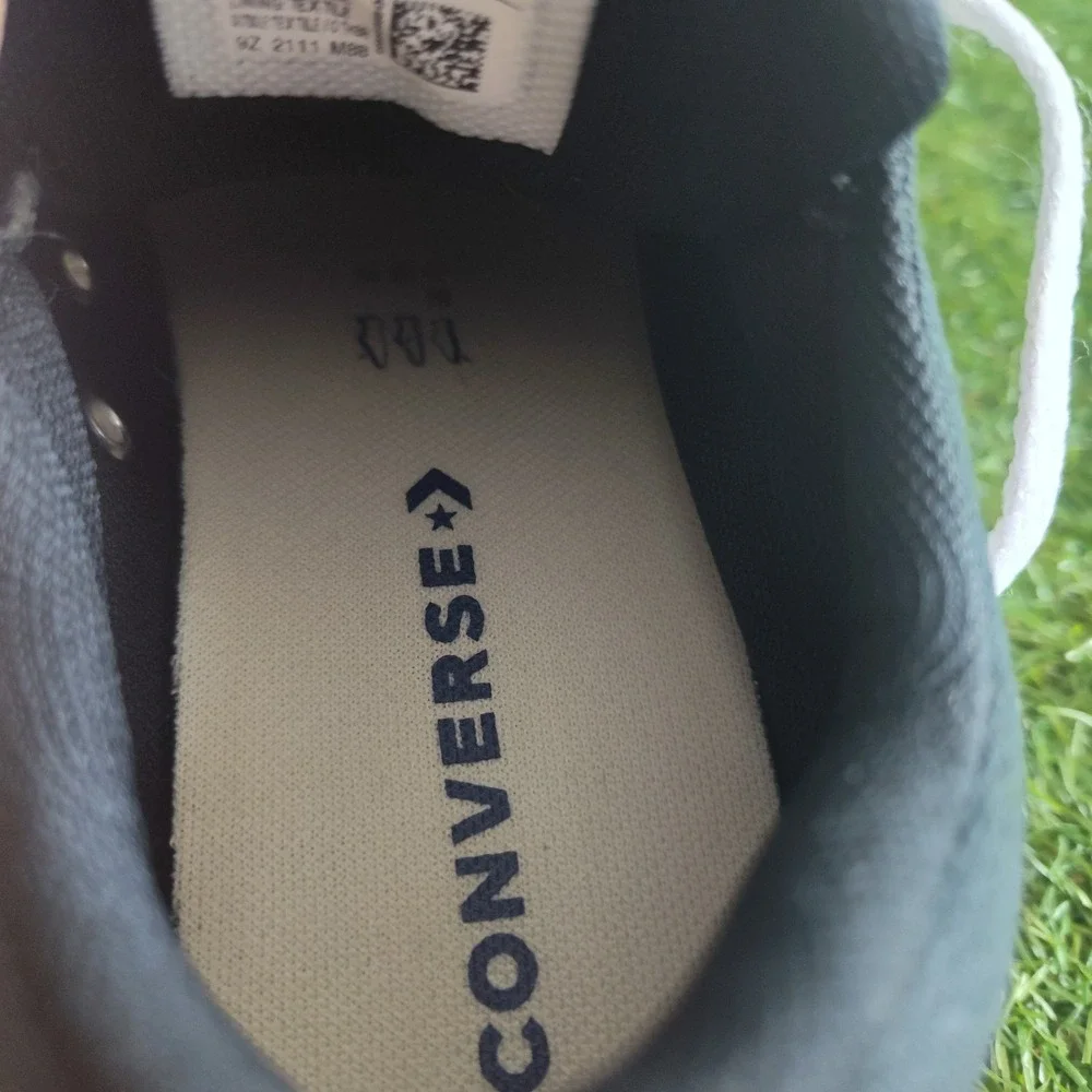 Converse Youth Chuck Taylor All Star Size 3 Slip On Black White A01696F Shoes